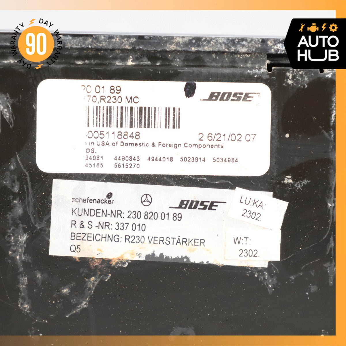 03-04 Mercedes R230 SL500 SL55 AMG Amplifier Amp Bose Audio Sound 2308200189 OEM - photo 10