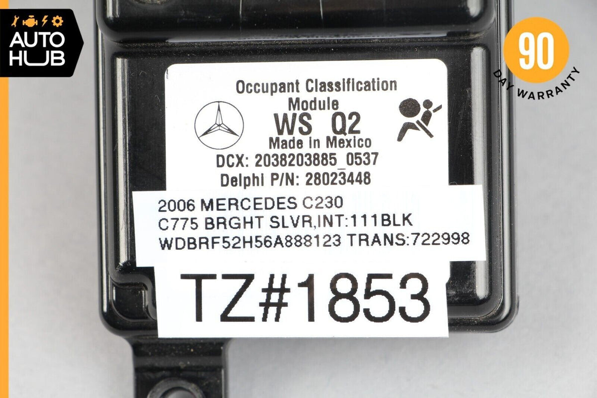05-07 Mercedes W203 C230 C320 Occupancy Seat SRS Control Module 2038203885 ОЕМ - photo 10