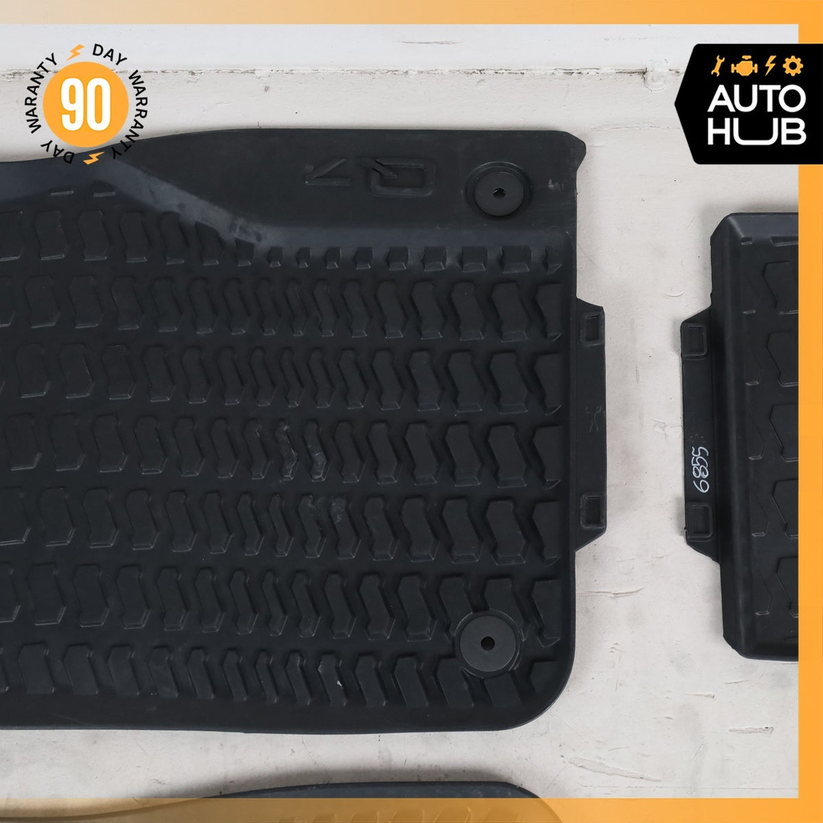 18-24 Audi 4M Q7 Front & Rear Floor Foot Mat Rubber Set OEM - photo 3