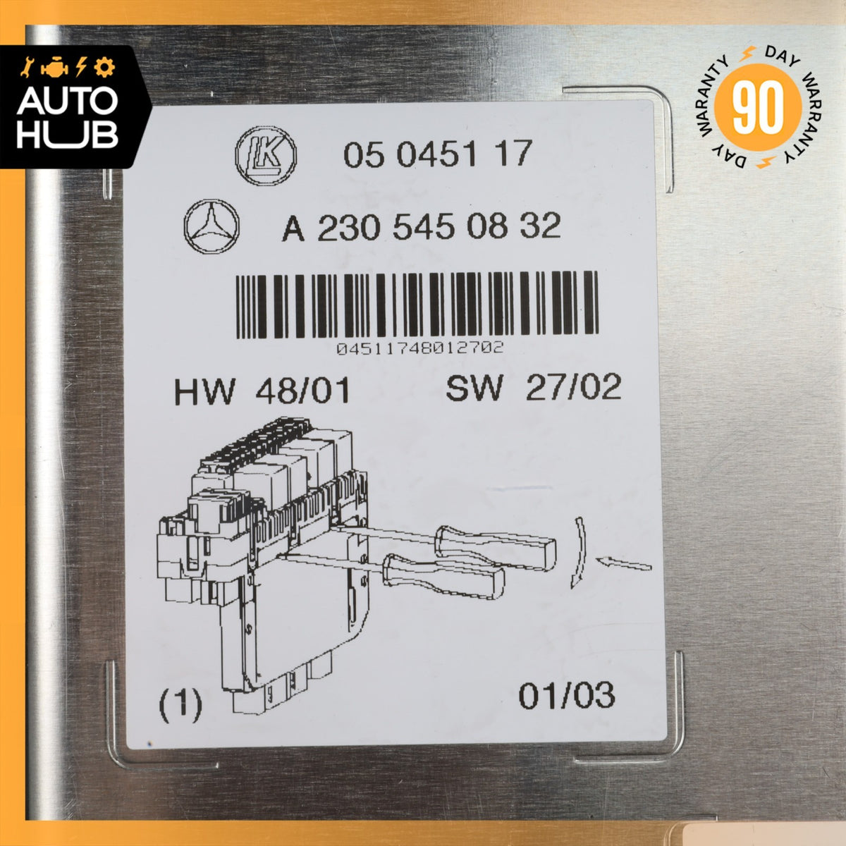 03-12 Mercedes R230 SL500 SL55 AMG Front Left SAM Fuse Box Control Module OEM - photo 20
