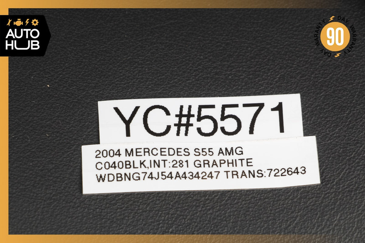 00-06 Mercedes W220 S55 AMG S600 Front Seat Headrest Head Rest Black OEM - photo 12