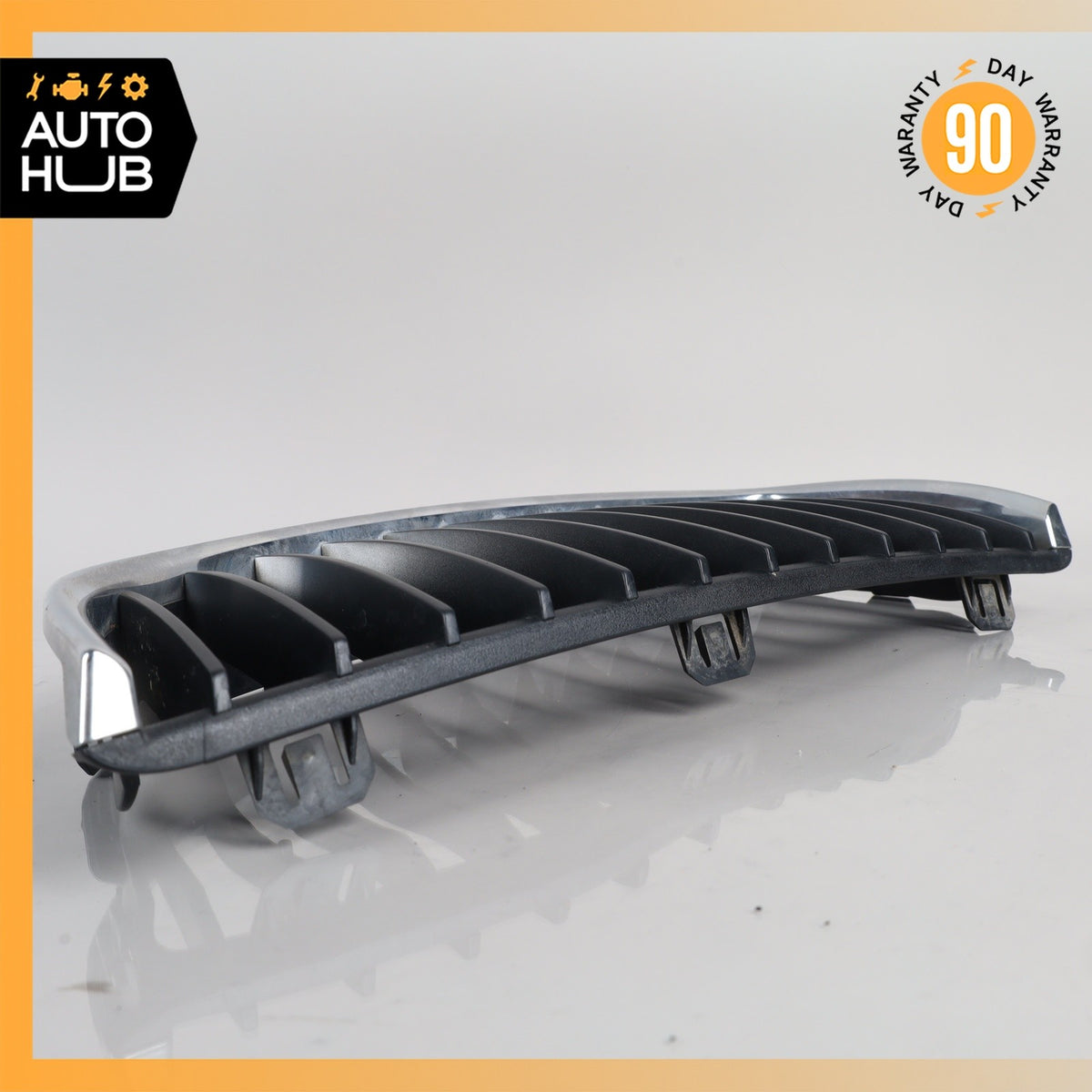 BMW E90 328i 335i Front Left Bumper Grille Chrome Set OEM 67k - photo 13
