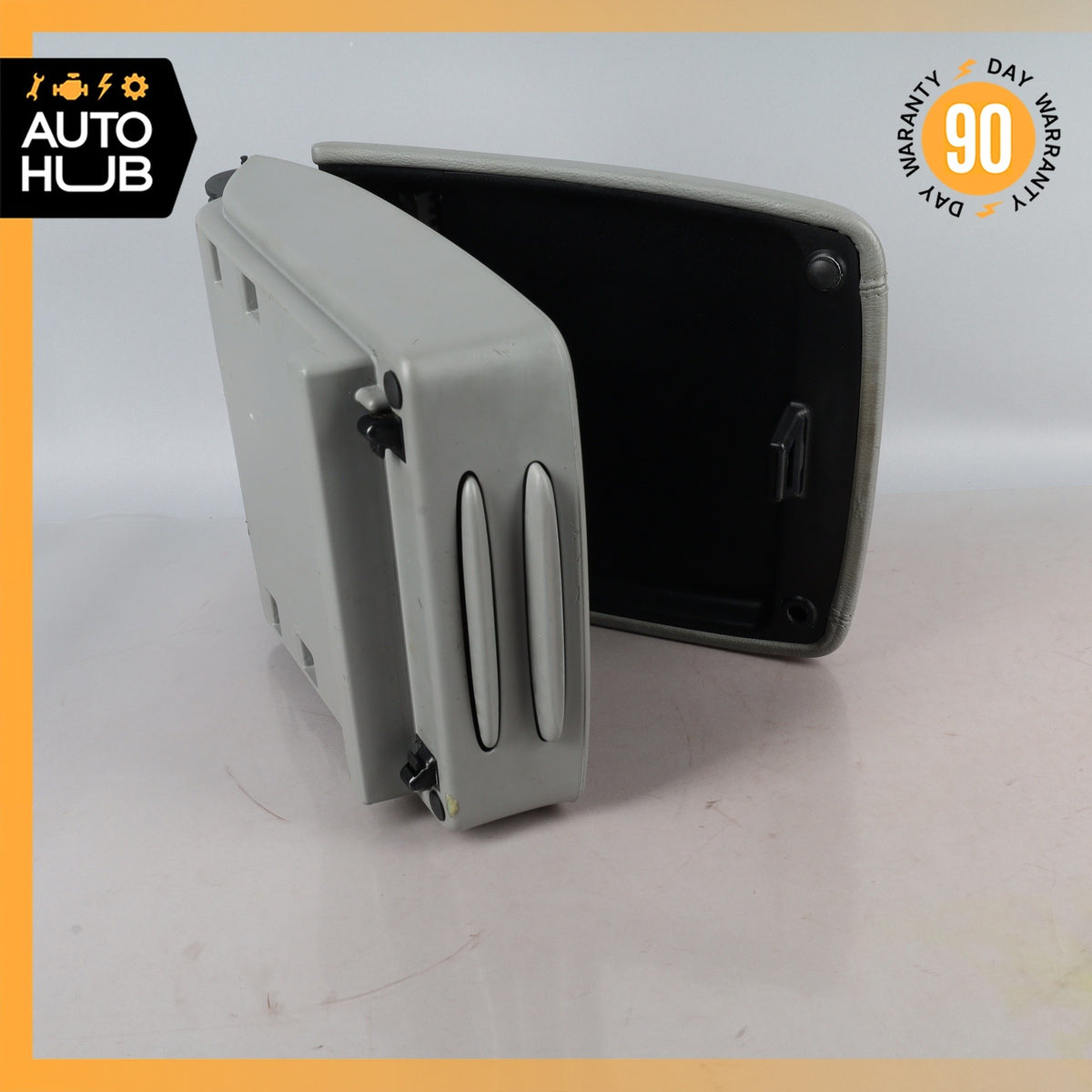 03-10 Porsche Cayenne 955 Front Center Console Armrest Arm Rest Leather Gray OEM - photo 12