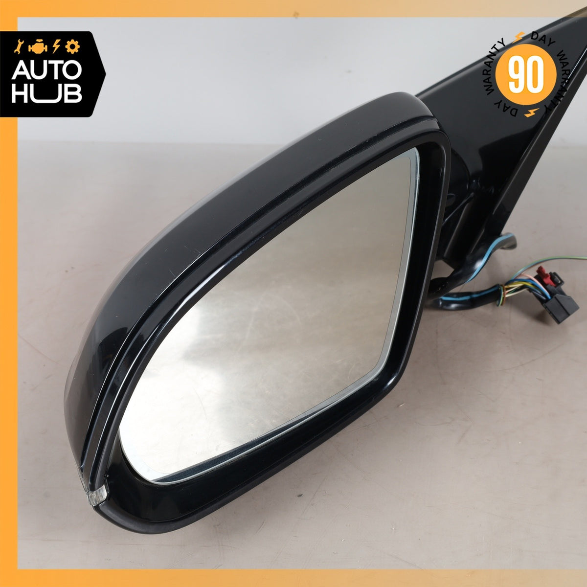 11-18 Audi D4 A8 S8 Front Left Side Rear View Mirror w/ Blind Spot Black OEM - photo 3