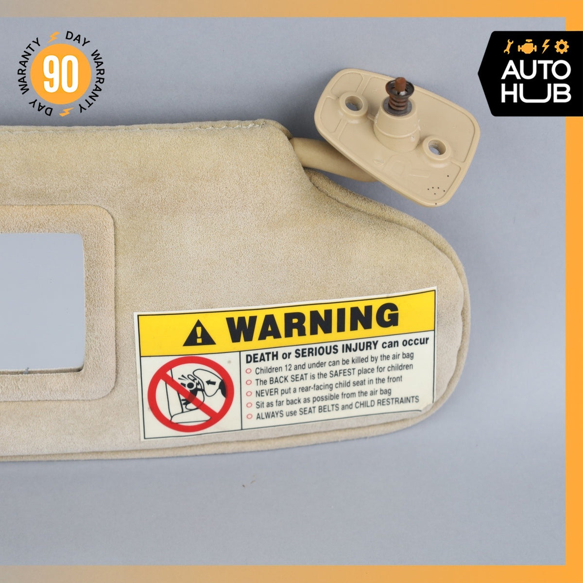 00-04 Aston Martin DB7 Vantage Right Side Sunvisor Sun Visor Suede OEM 38k - photo 7