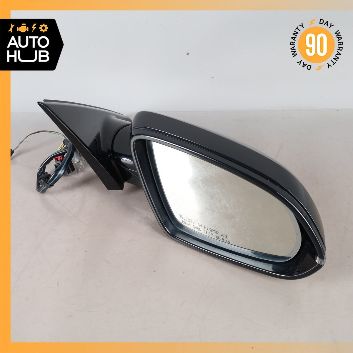 11-18 Audi D4 A8 S8 Front Right Side Rear View Mirror w/ Blind Spot Black OEM - photo 2