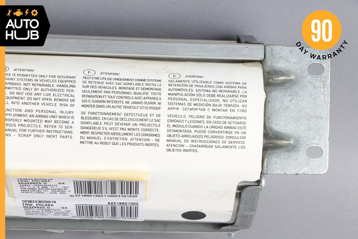 07-14 Mercedes W221 S400 CL550 Dashboard Right Passenger Side Airbag Air Bag OEM - photo 3