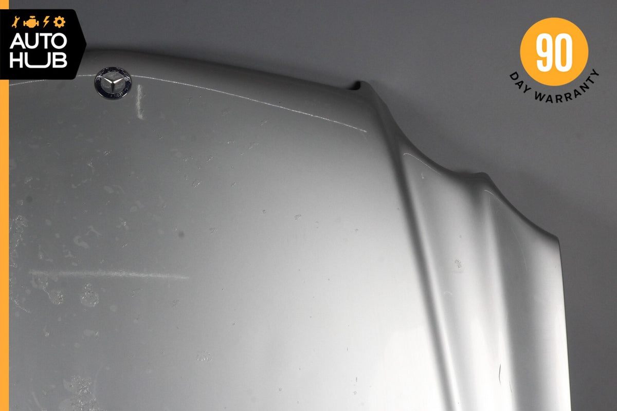 Mercedes R230 SL500 SL550 SL600 SL55 AMG Hood Cover Panel Assembly Silver OEM - photo 7