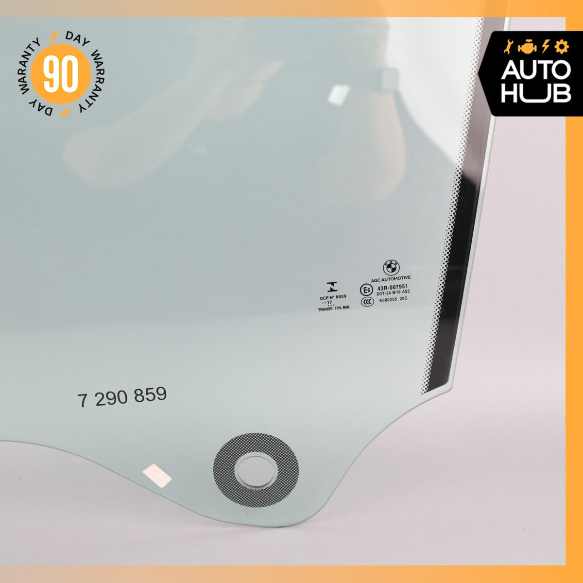 BMW i3 I01 Hybrid Front Left Driver Door Window Glass 7290859 OEM - photo 3