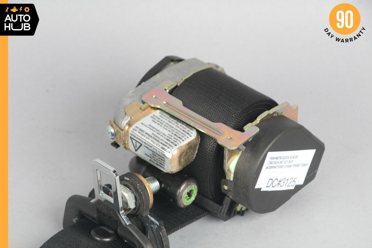 97-04 Mercedes R170 SLK230 SLK320 Right Passenger Seat Belt Seatbelt Black OEM - photo 5