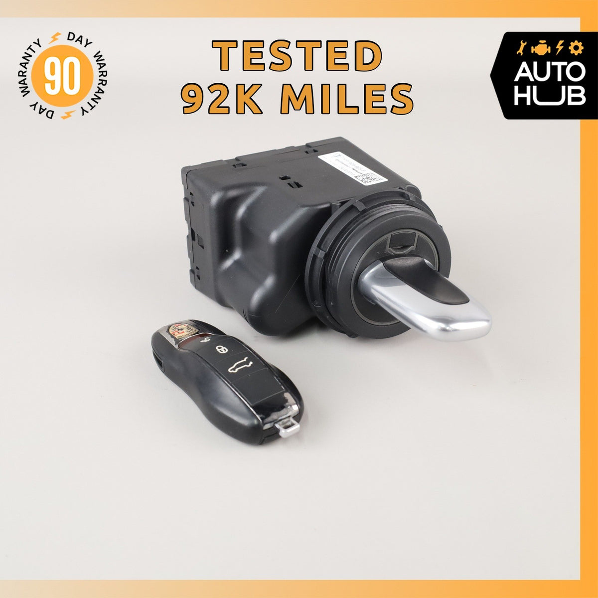 11-18 Porsche Cayenne 958 Turbo Start Ignition Switch Module w/Key OEM 92k - photo 1