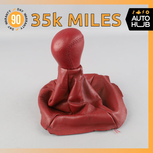 Aston Martin DB7 Manual Transmission Gear Shifter Knob Boot Cover Red OEM 35k - photo 1