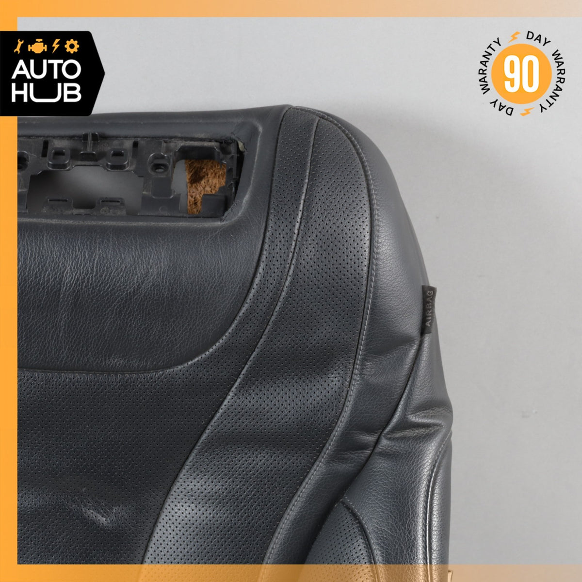 14-17 Mercedes W222 S550 S550e Front Left Side Seat Upper Back Cushion Black OEM - photo 2