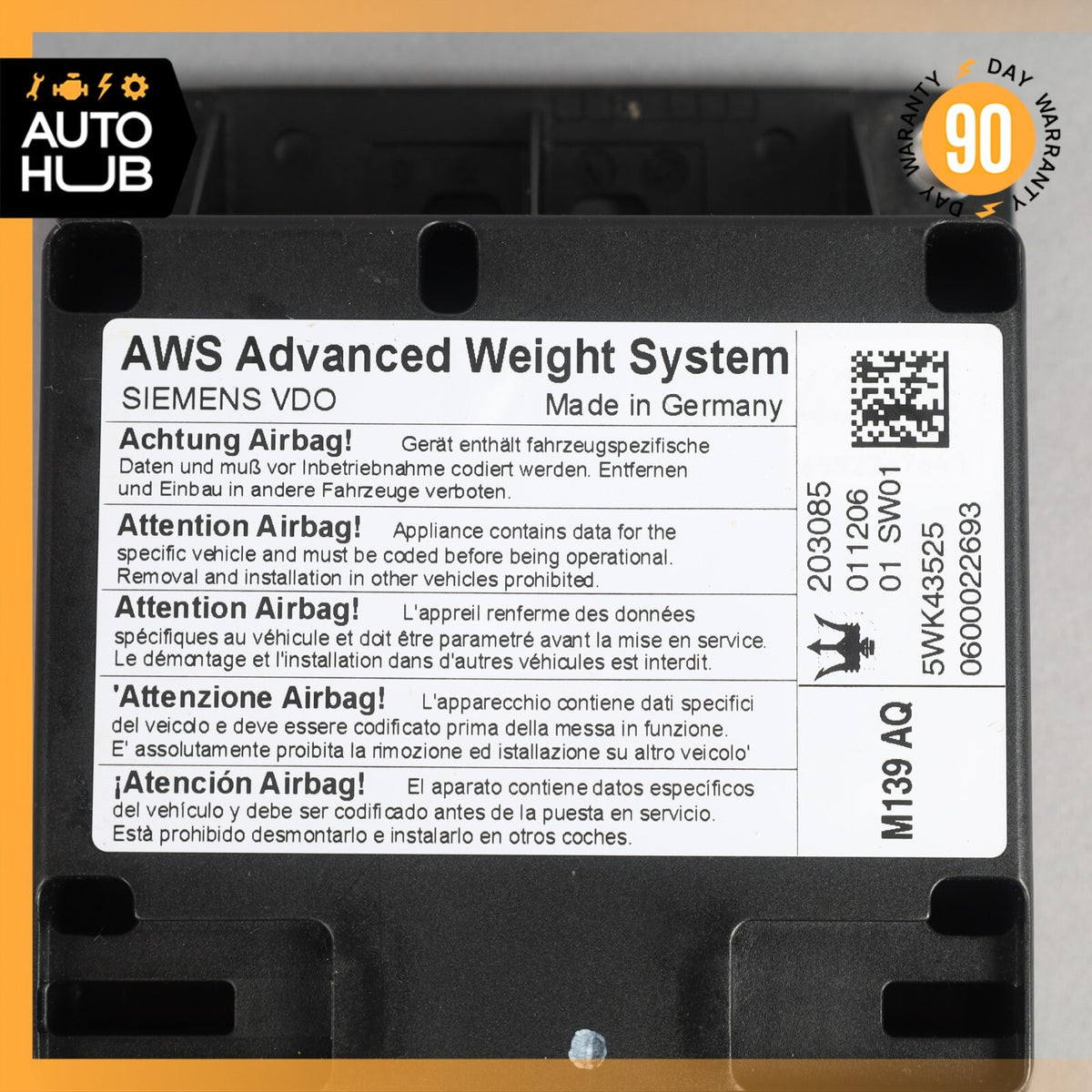 03-08 Maserati Quattroporte M139 AWS Advanced Weight System Control Module OEM - photo 9