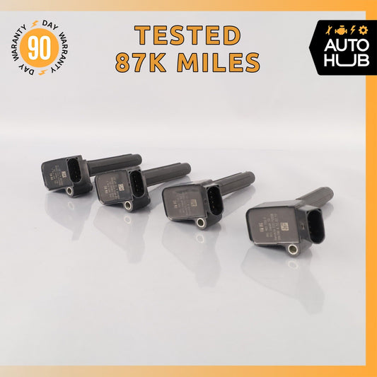 17-19 Audi 4M Q7 Engine Motor Ignition Coil Set of 4 OEM 87k - photo 1
