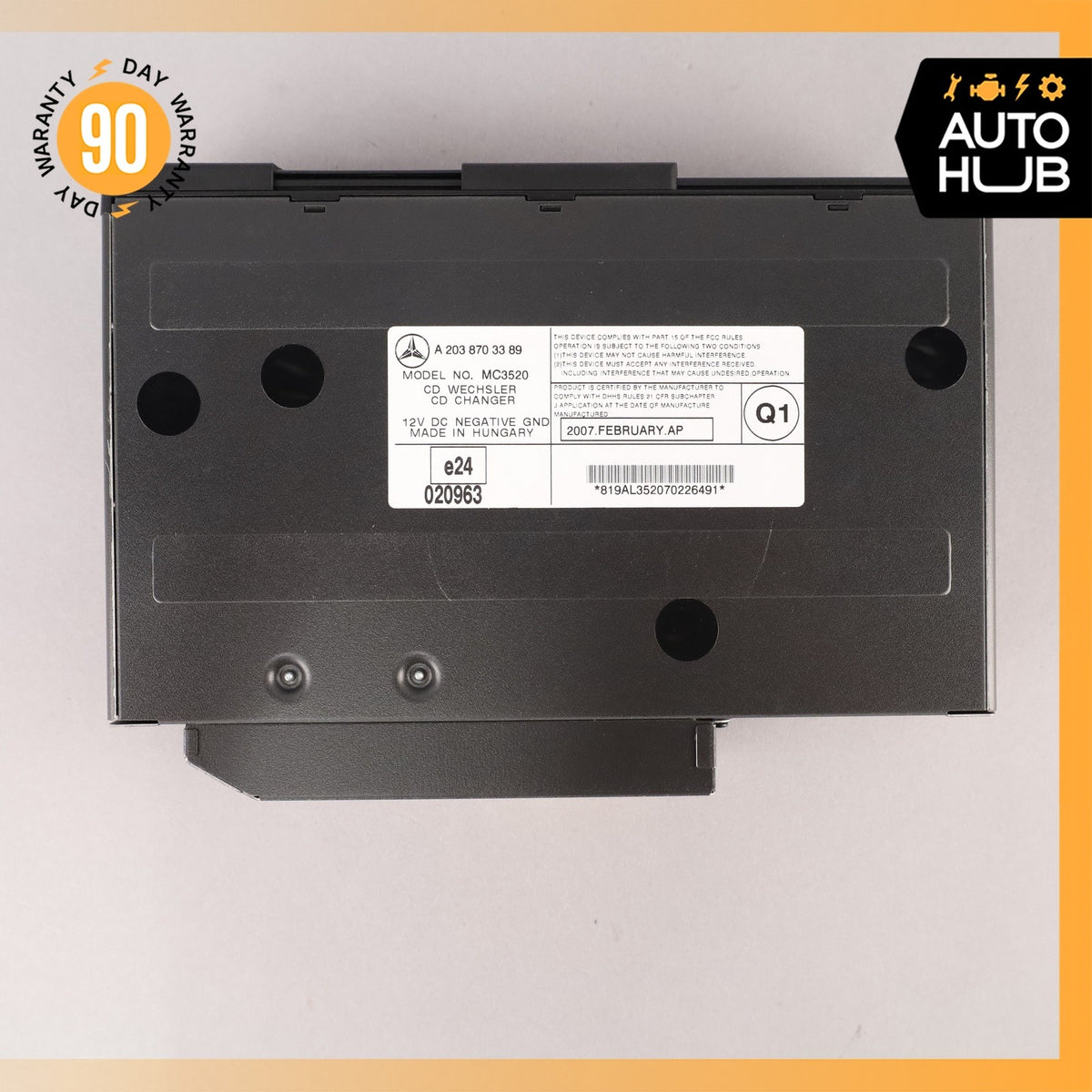 05-08 Mercedes W209 CLK350 CLK500 SL500 C240 C320 CD Changer 6 Disk Player OEM - photo 10