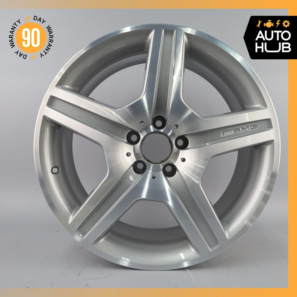 Mercedes W221 S550 CL63 AMG 8.5 x 19 19" Front Wheel Rim Polished Silver OEM - photo 2