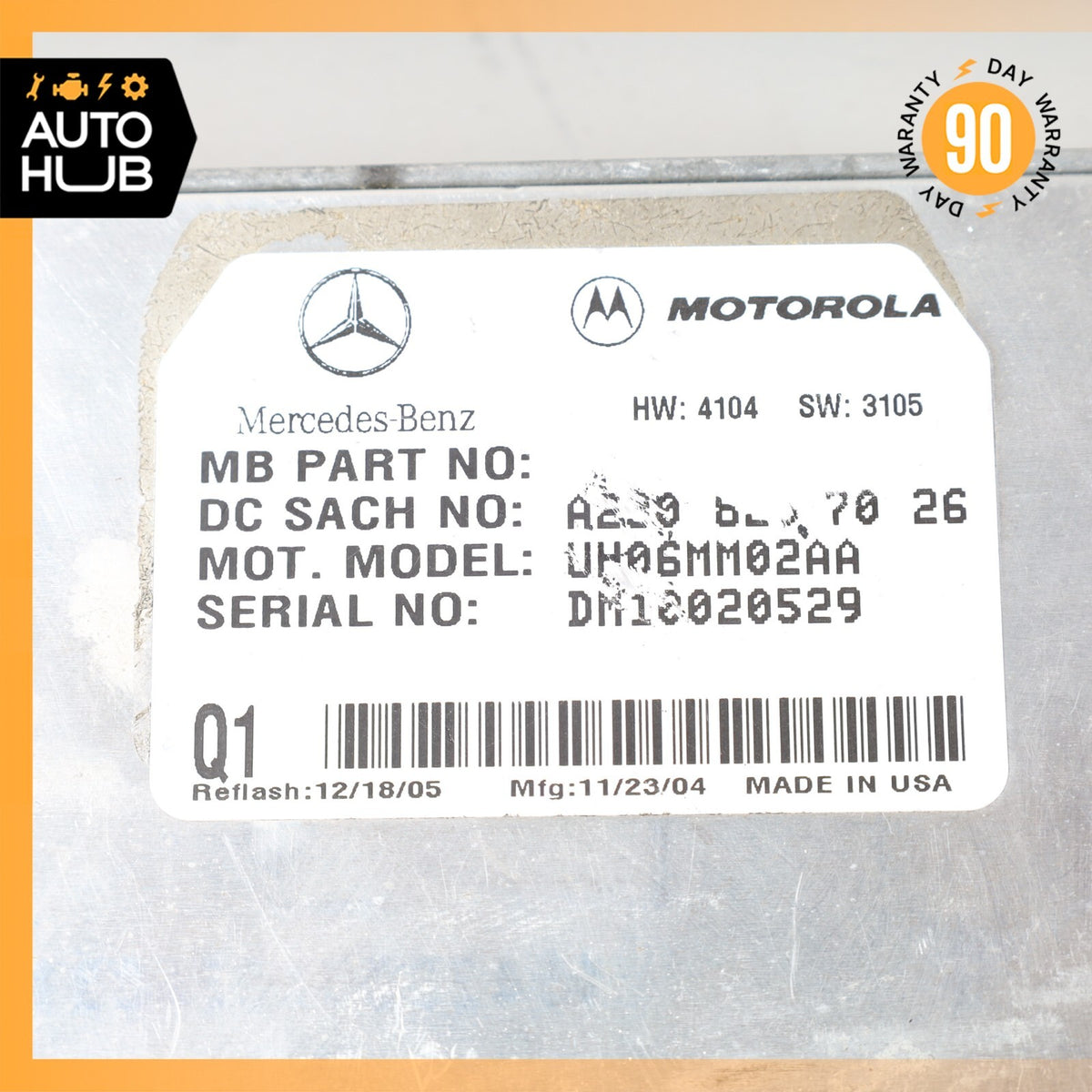 06-12 Mercedes R230 SL550 E350 Communication Control Module 2308207026 OEM - photo 7