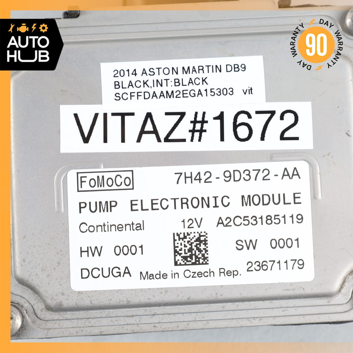 Aston Martin DB9 Fuel Pump Control Module 7H429D372AA OEM 35k - photo 7