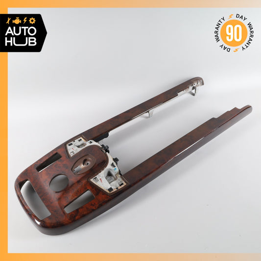 07-09 Mercedes W221 S600 S63 S550 Center Console Trim Bezel Burr Walnut Wood OEM - photo 1