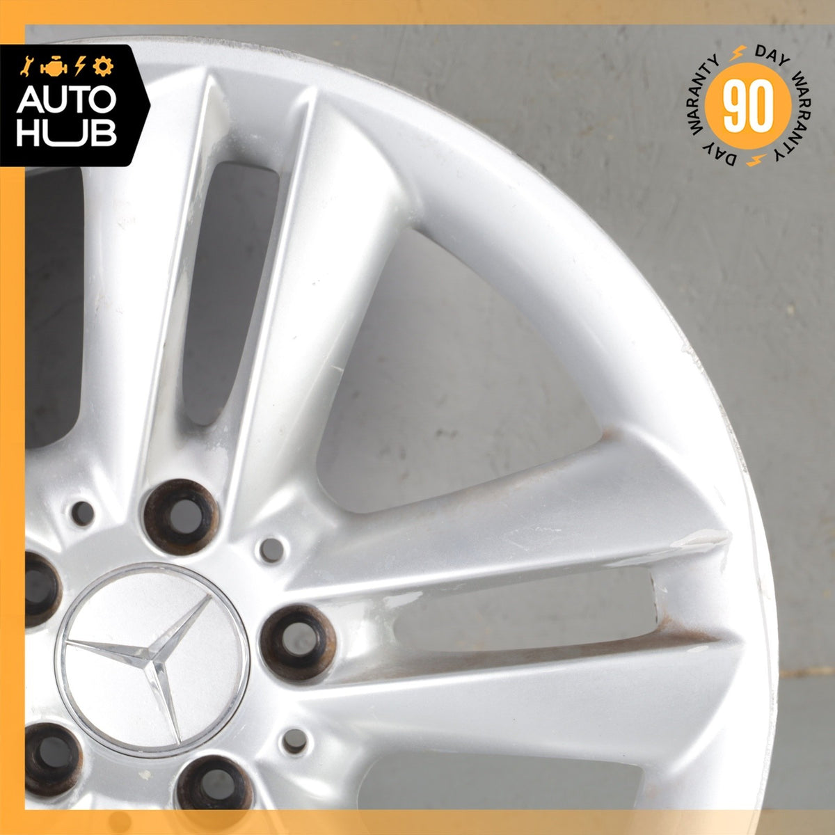 Mercedes W209 CLK350 SLK350 8.5 X 17 17" Rear Wheel Rim Silver 2094014302 OEM - photo 3