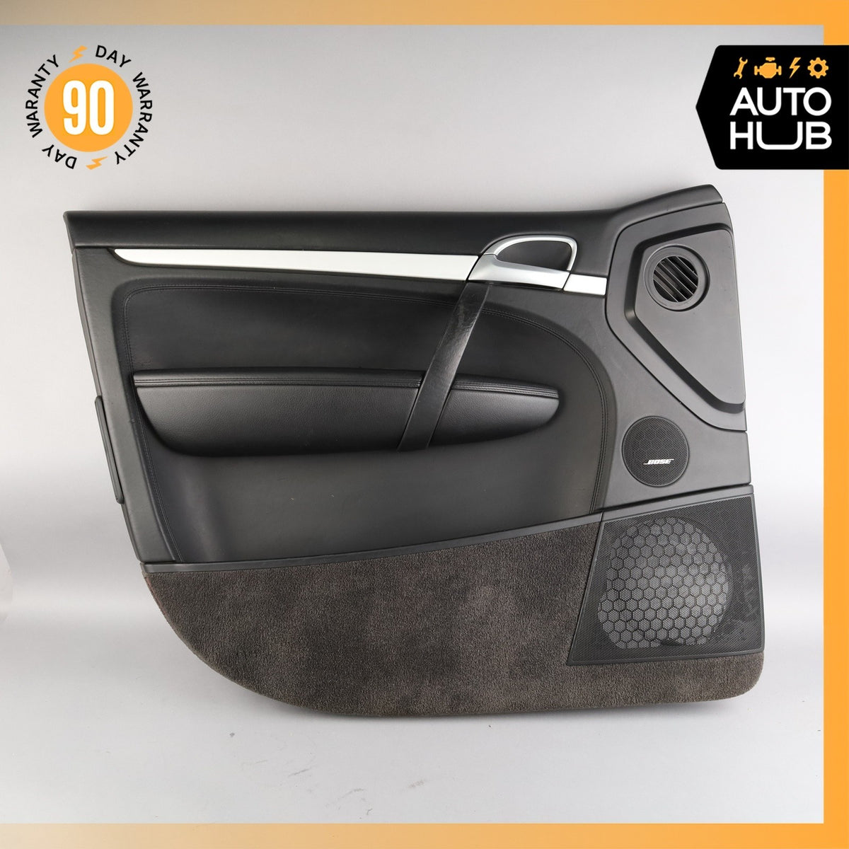 03-06 Porsche Cayenne 955 Front Left Side Interior Door Panel Leather Black OEM - photo 1