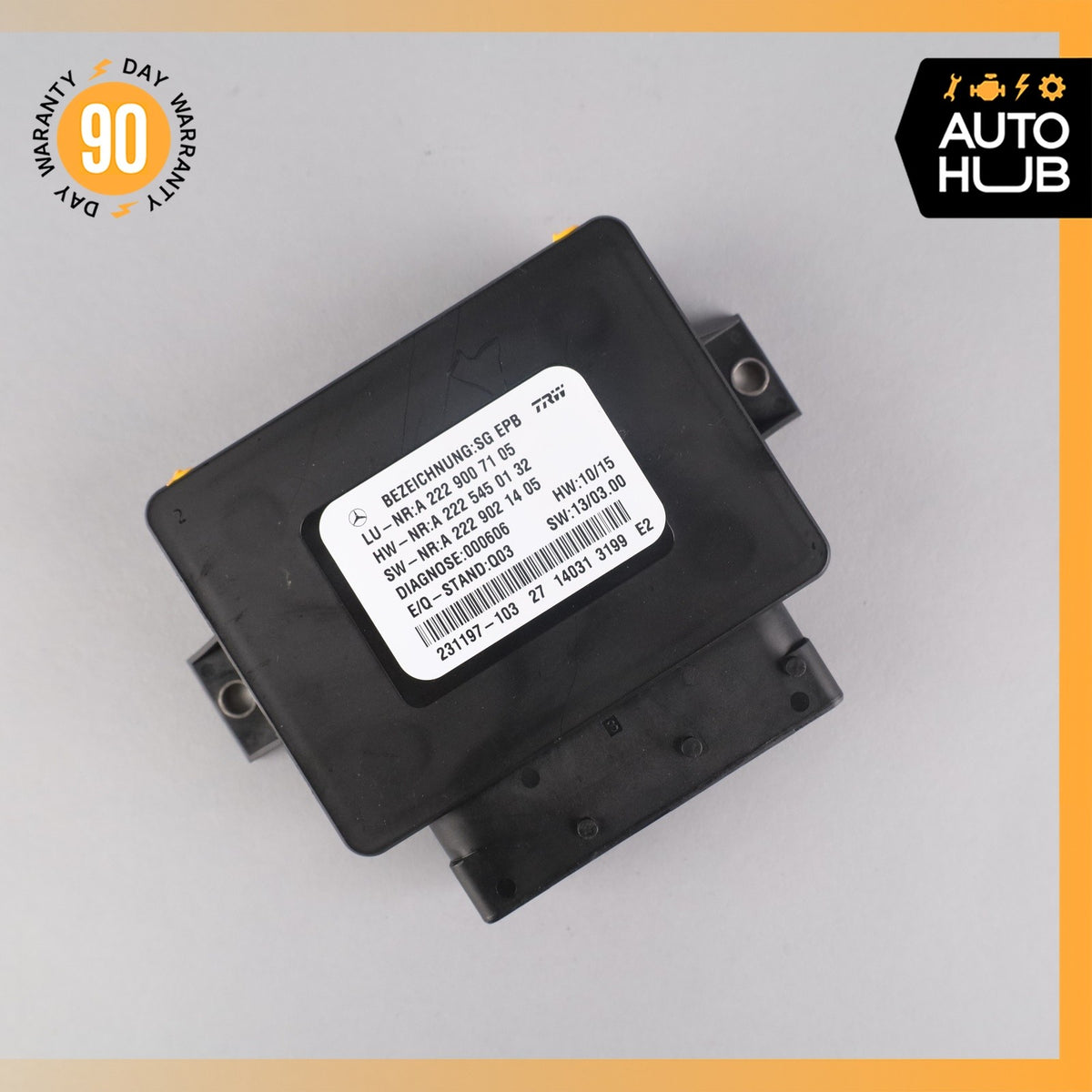 14-17 Mercedes W222 S550 S600 S63 Electronic Parking Brake Control Module OEM - photo 3