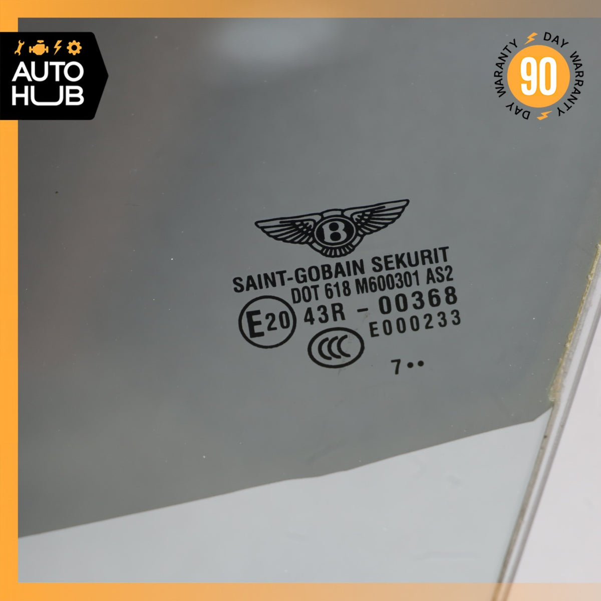 03-10 Bentley Continental GT Coupe Front Left Door Window Glass OEM 87k - photo 9