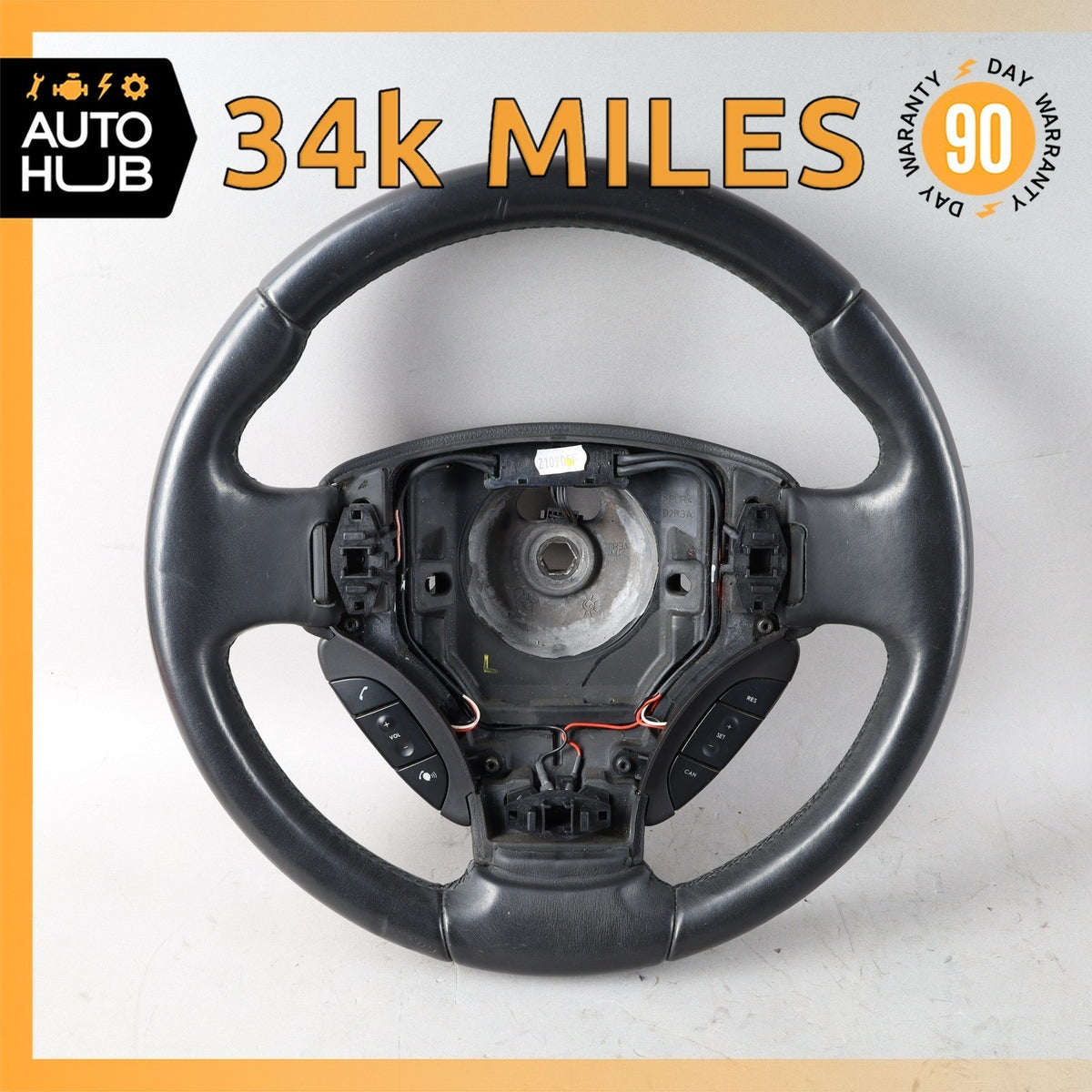 05-07 Aston Martin DB9 Steering Wheel Black 4G433600AB OEM 34k - photo 1