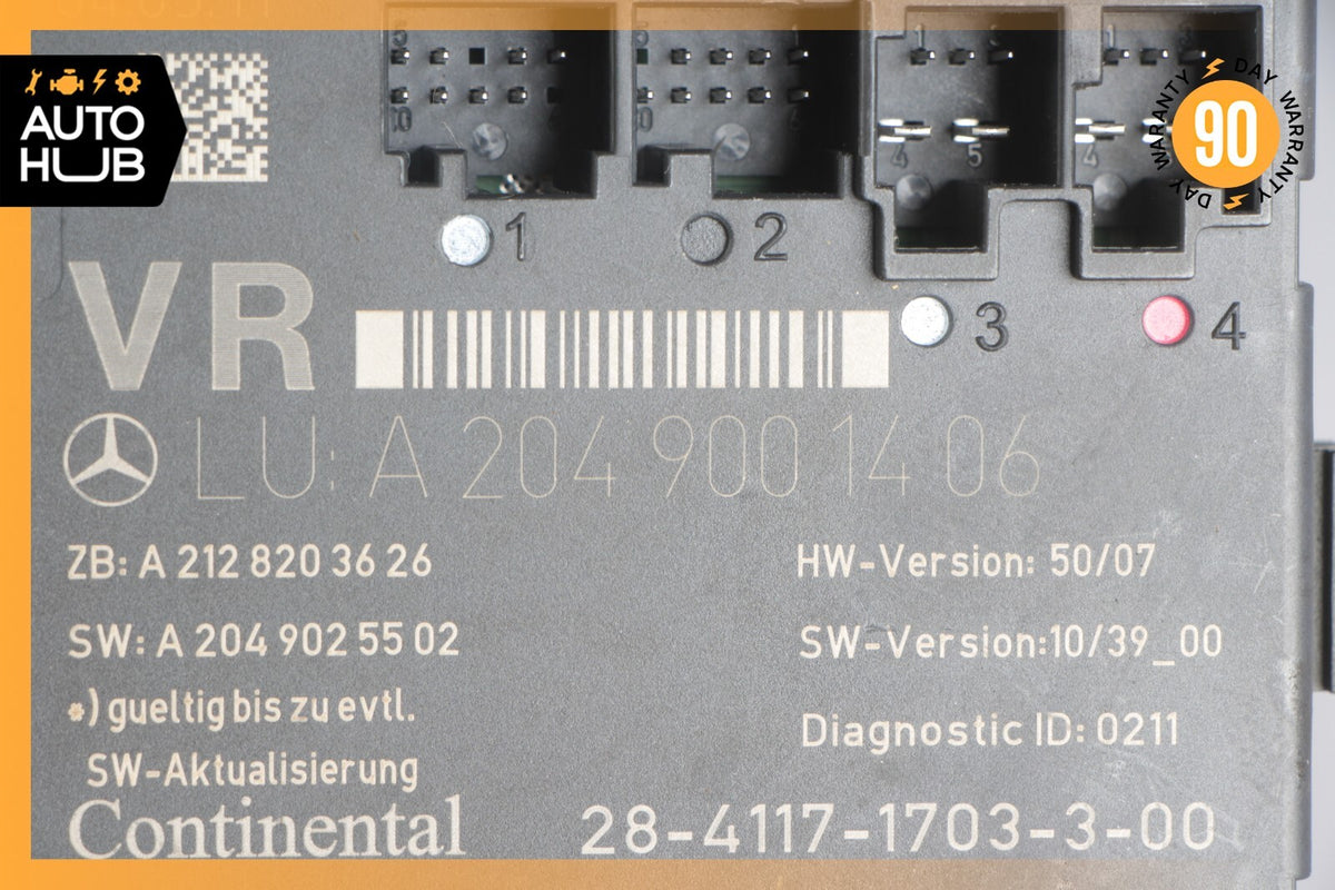 08-18 Mercedes W204 C250 E400 CLS400 Front Right Side Door Control Module OEM - photo 8