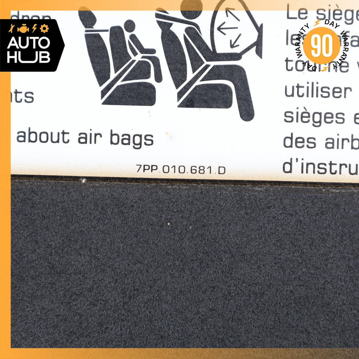 11-14 Porsche Cayenne 958 GTS Sun Visor Sunvisor Right Side Suede OEM - photo 10