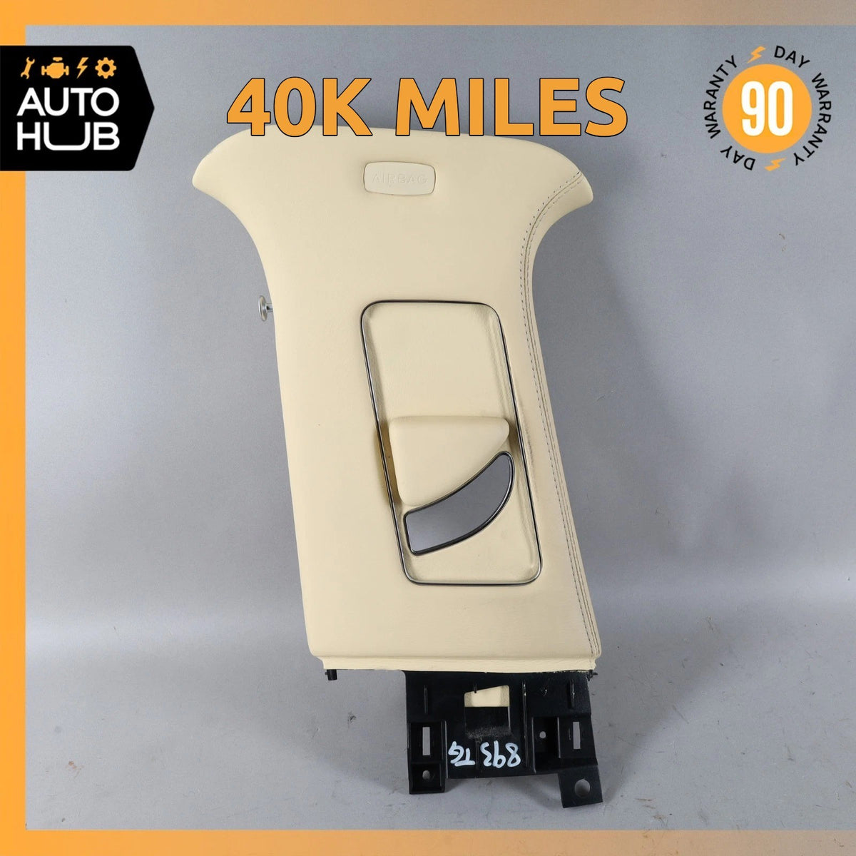 14-18 Bentley Flying Spur Left Upper B-Pillar Cover Panel Trim Beige OEM 40k - photo 1