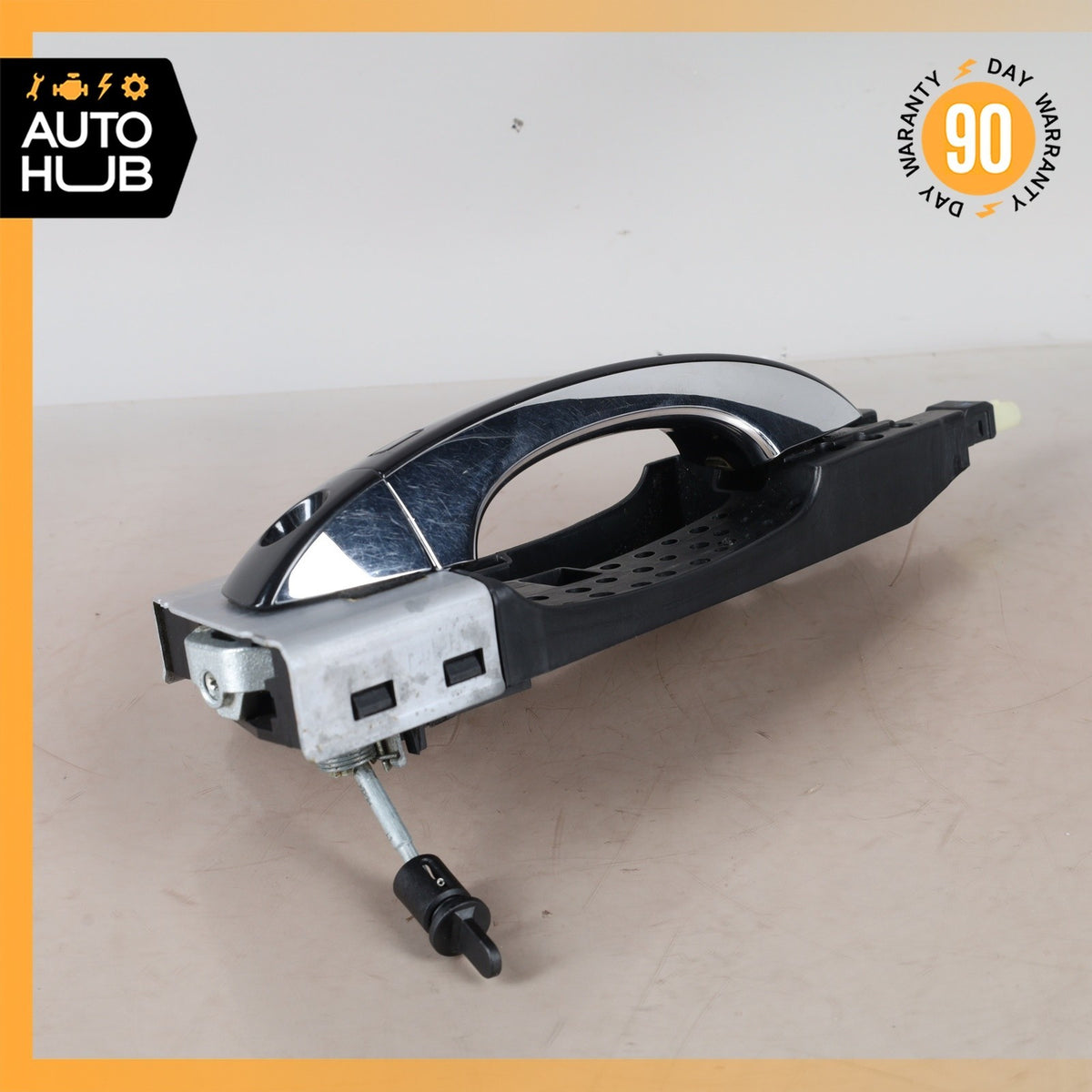 Audi D4 A8L Front Left Driver Exterior Door Handle Black 4H1837885 OEM - photo 1