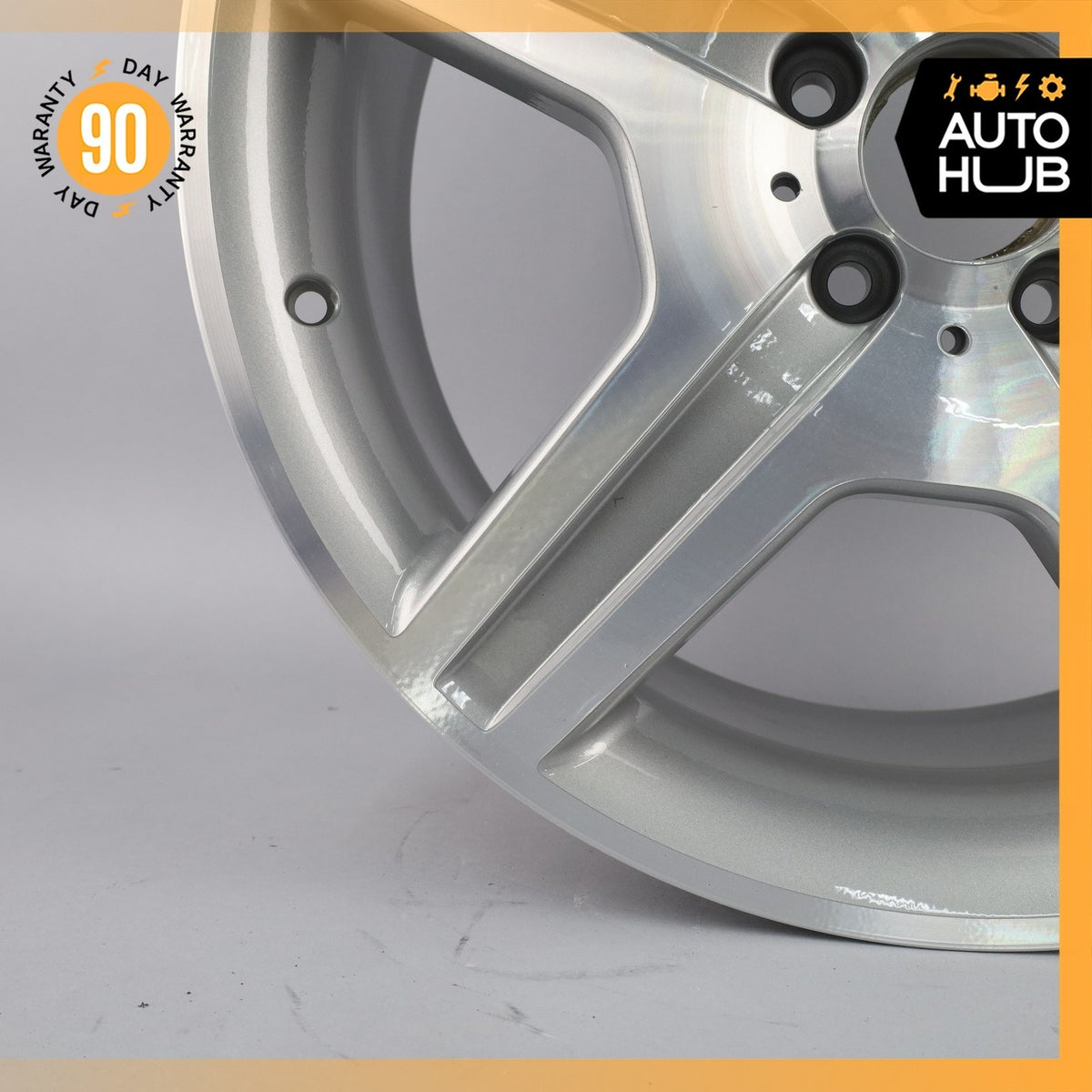 Mercedes W221 S550 CL63 AMG 8.5 x 19 19" Front Wheel Rim Polished Silver OEM - photo 5