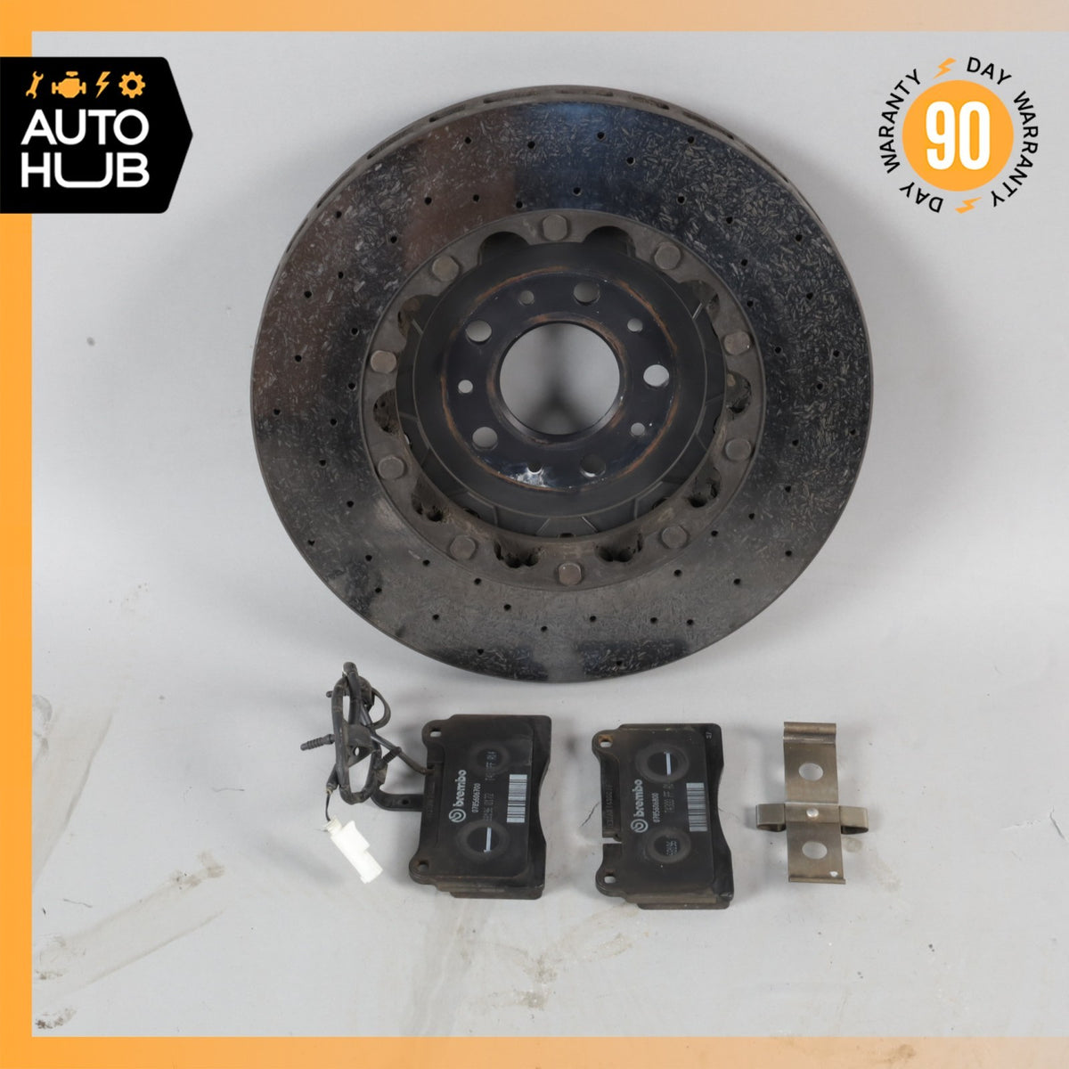 08-16 Aston Martin DB9 DBS Rear Carbon Ceramic Brake Rotor ED232C026CA OEM 22k - photo 13