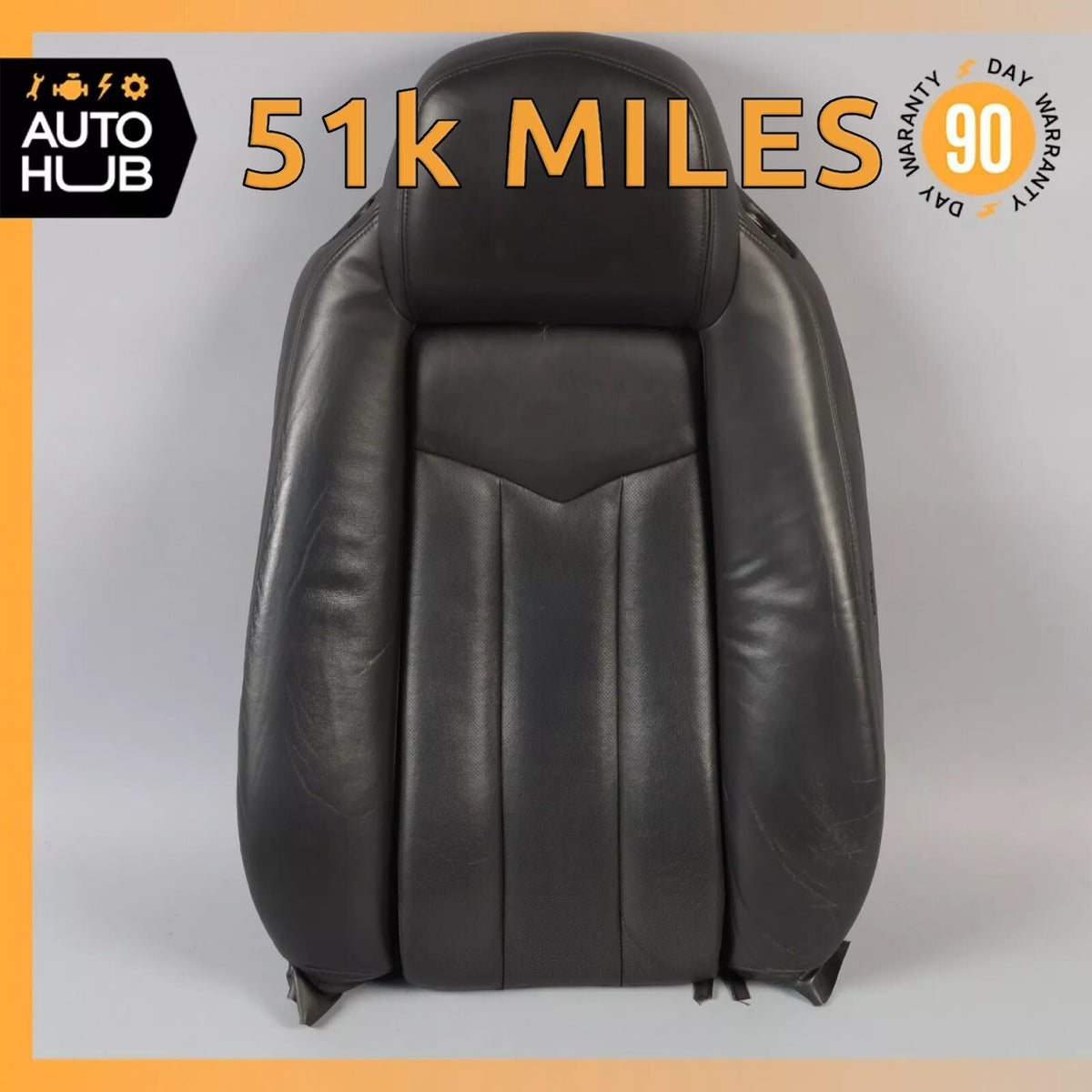 04-05 Cadillac XLR Left Driver Side Top Upper Seat Cushion Black OEM 51k - photo 1