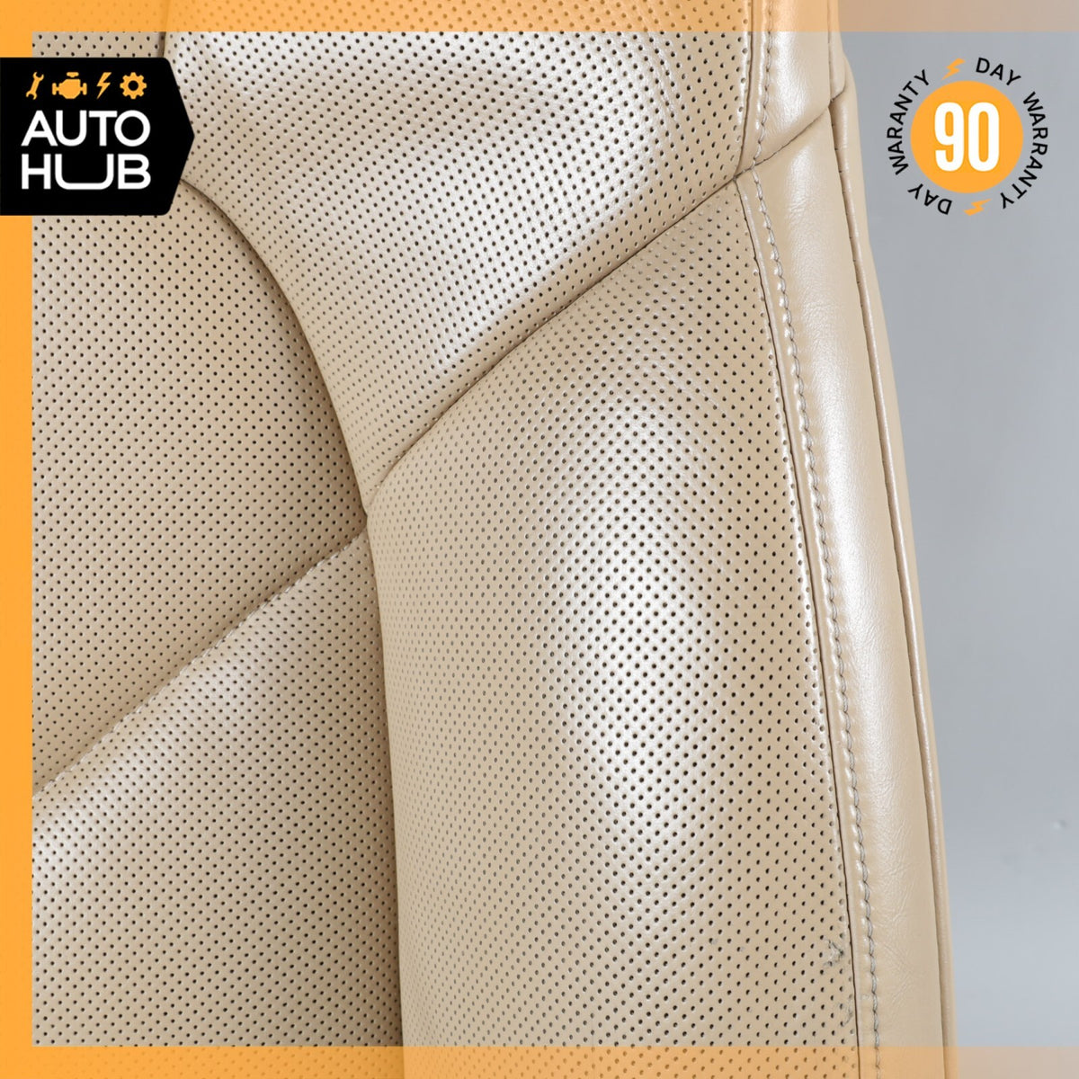 15-18 Porsche Macan S 95B Front Left Side Seat Upper Cushion Leather Beige OEM - photo 4