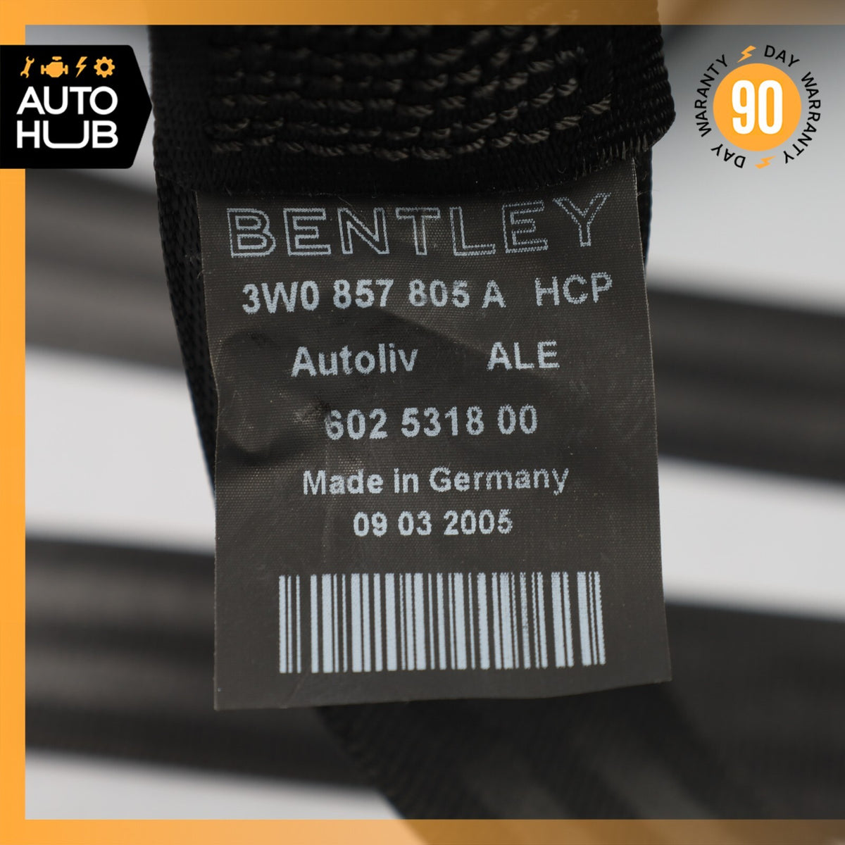 03-10 Bentley Continental GT Coupe Rear Left Driver Side Seat Belt OEM 31k - photo 22