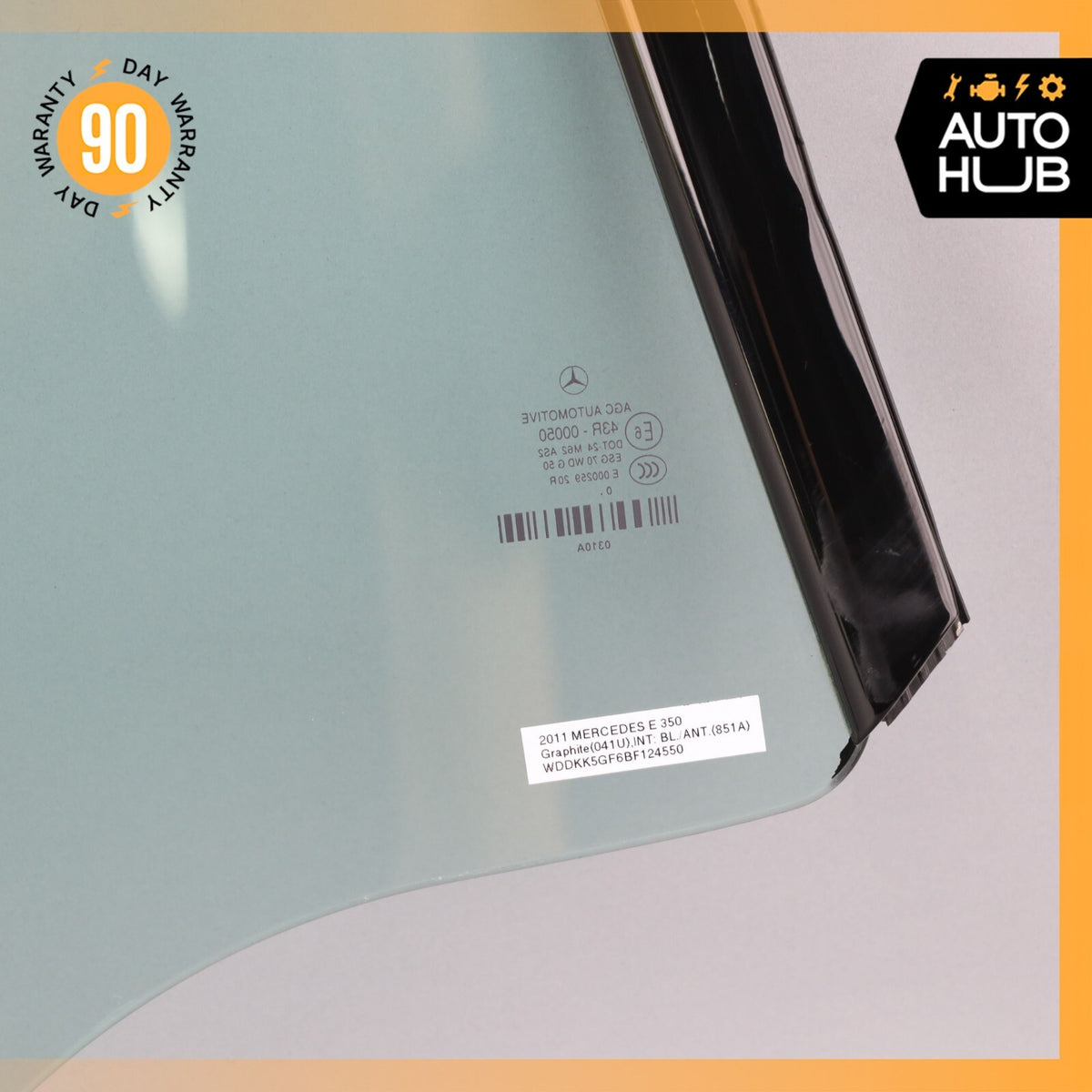 11-17 Mercedes W207 E350 Convertible Rear Left Quarter Window Glass OEM - photo 10