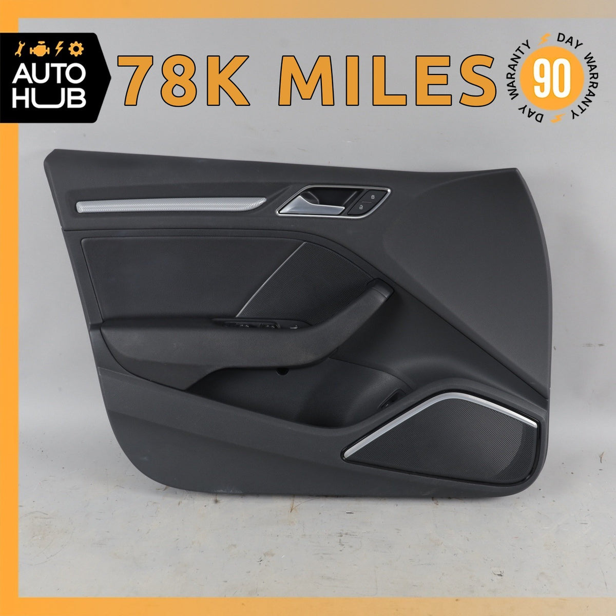 16-18 Audi 8V A3 E-Tron Front Left Driver Side Door Panel Black OEM 78k - photo 1