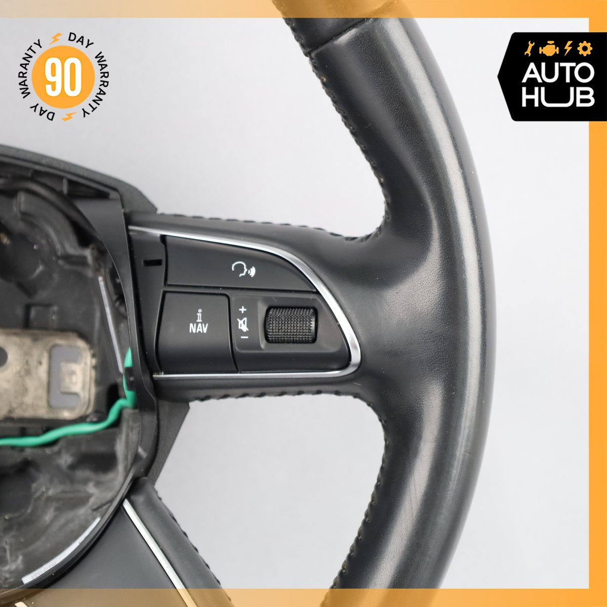 Audi 8R Q5 4-Spoke Steering Wheel w/ Switch Black 8R0419091BD OEM - photo 8