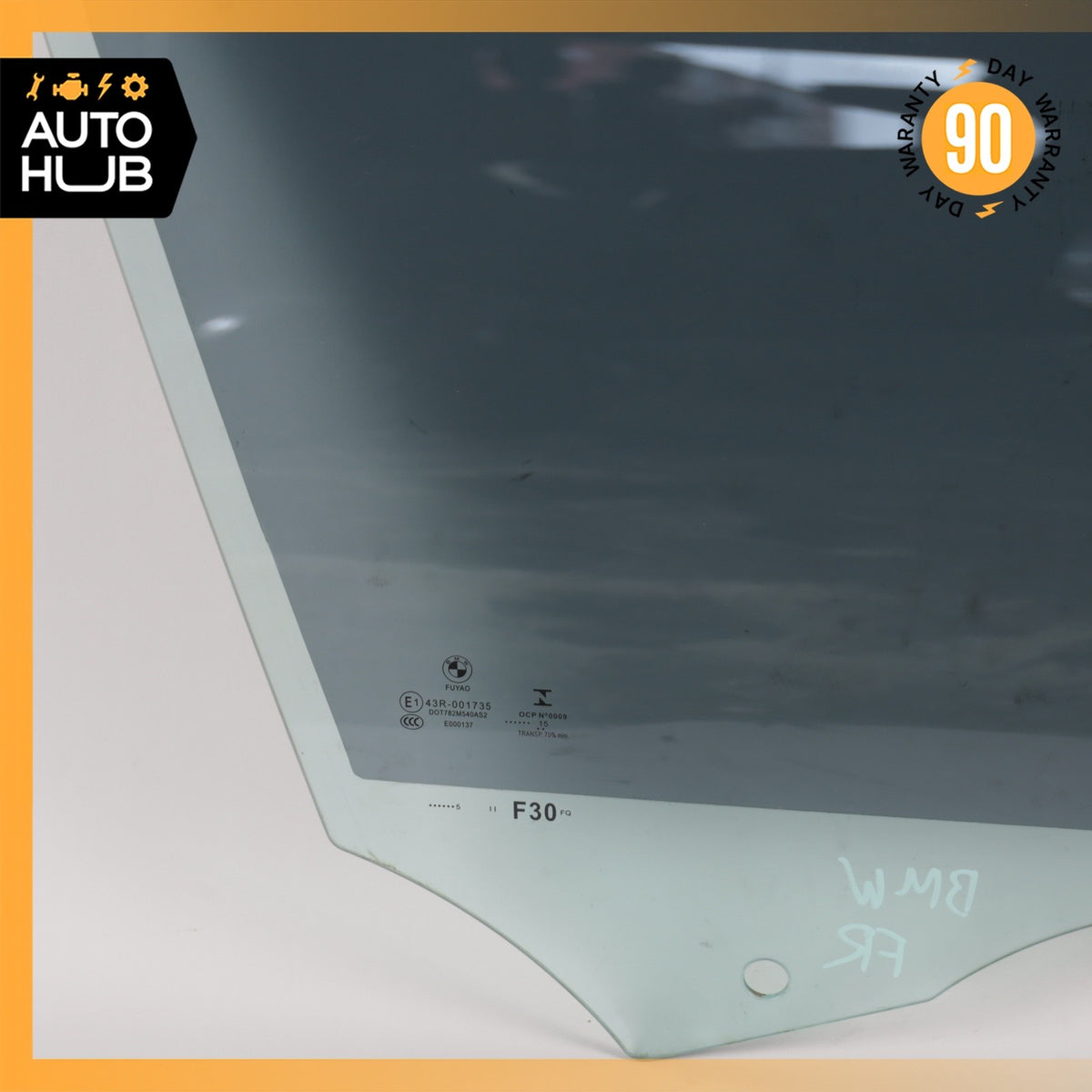 12-18 BMW F30 320i 335i 330e 340i Sedan Front Right Side Door Window Glass OEM - photo 5