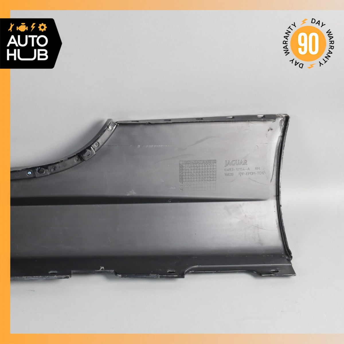 07-15 Jaguar X150 XKR XK Right Side Skirt Rocker Panel Black 6W8310154A OEM - photo 11