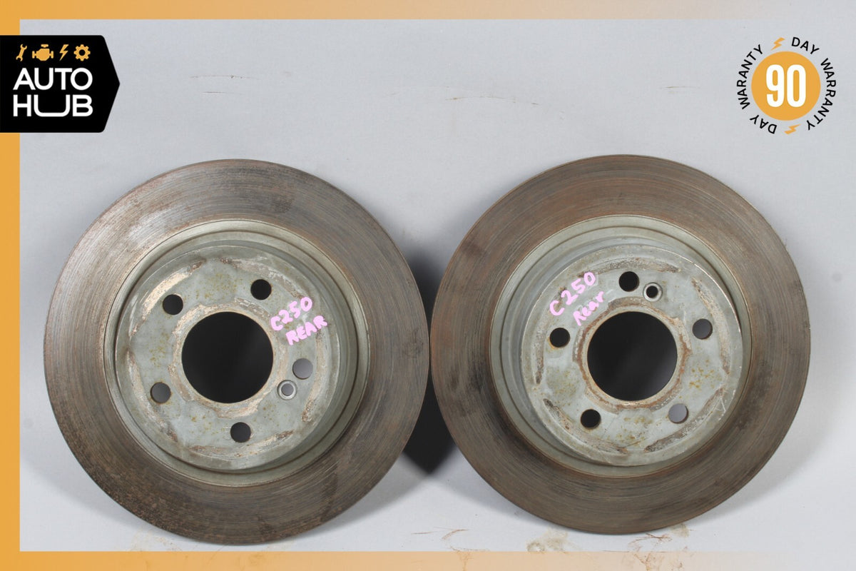 08-14 Mercedes W204 C250 C300 C350 Rear Brake Rotor Left and Right Set OEM - photo 1