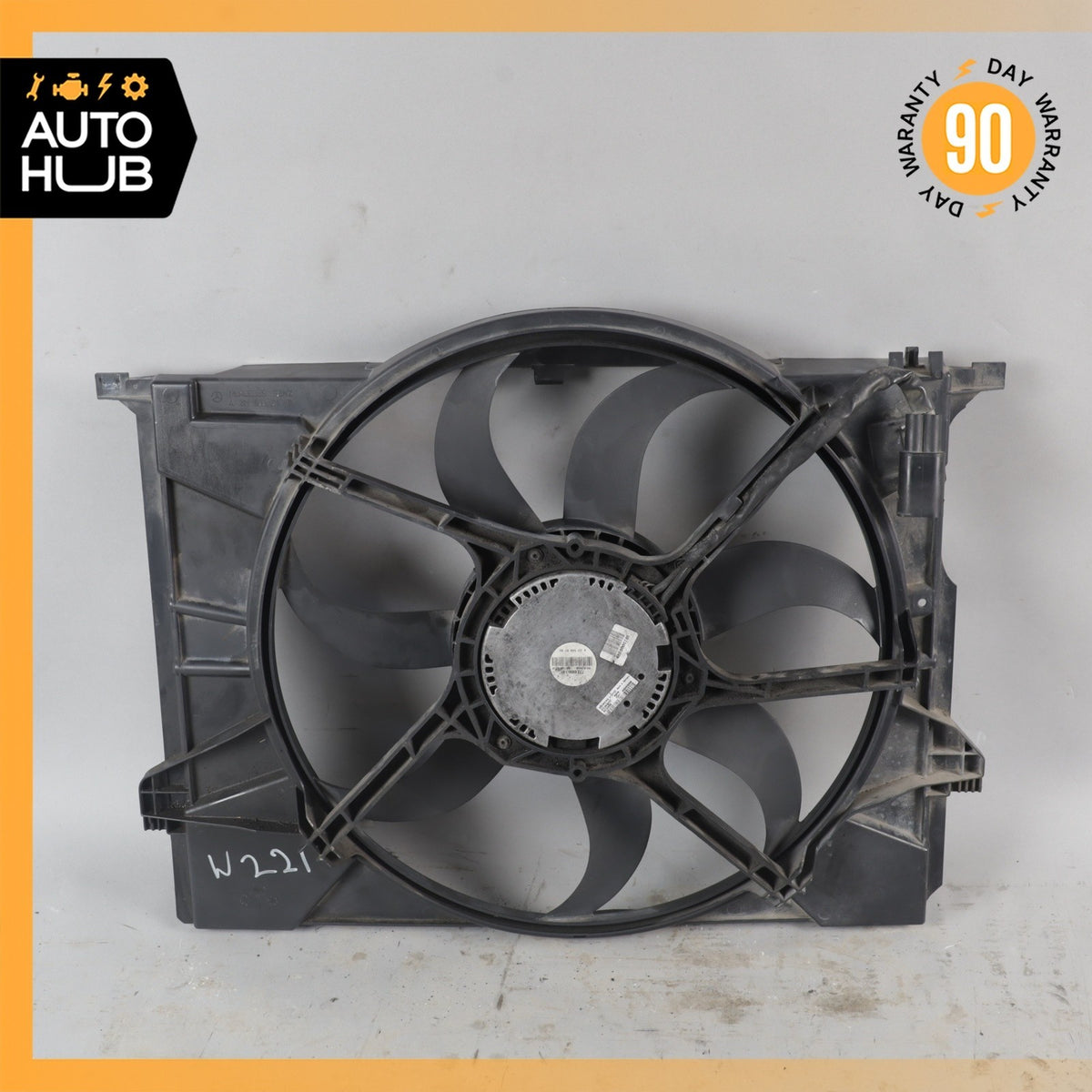 07-13 Mercedes W221 S550 S450 Engine Cooling Fan Motor Assembly 2215000493 OEM - photo 1