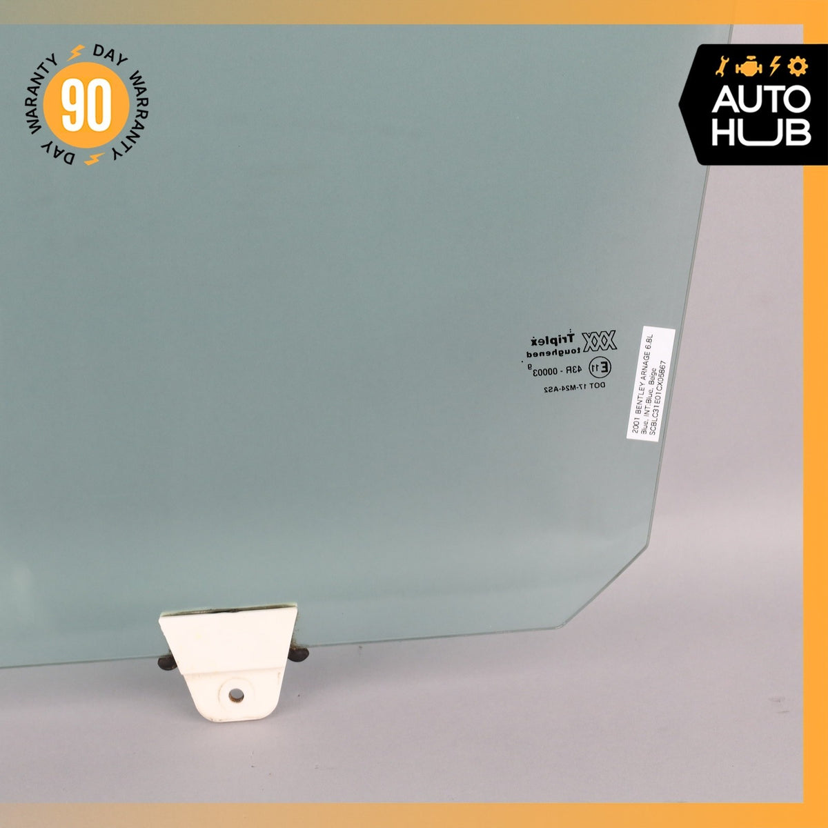 Bentley Arnage / Rolls Royce Silver Seraph Front Right Door Window Glass OEM 42k - photo 12