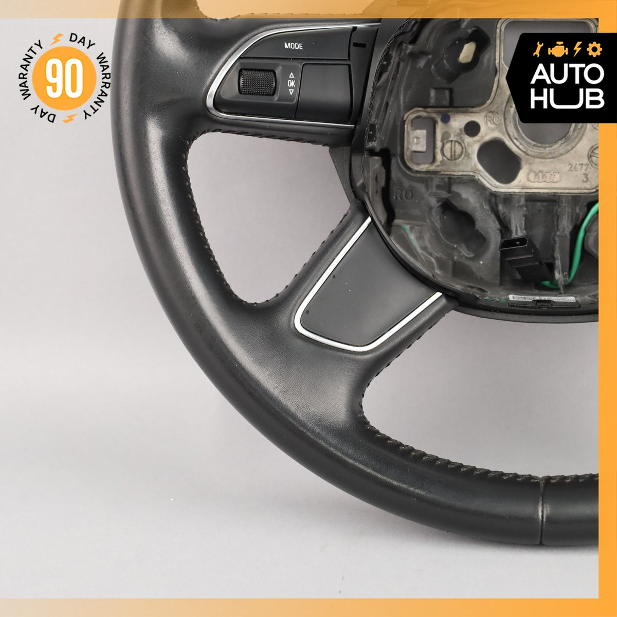 Audi 8R Q5 4-Spoke Steering Wheel w/ Switch Black 8R0419091BD OEM - photo 5