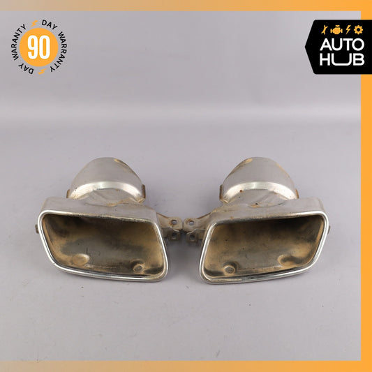 Mercedes W212 E350 Exhaust Mufflers Muffler Tips Set OEM - photo 1