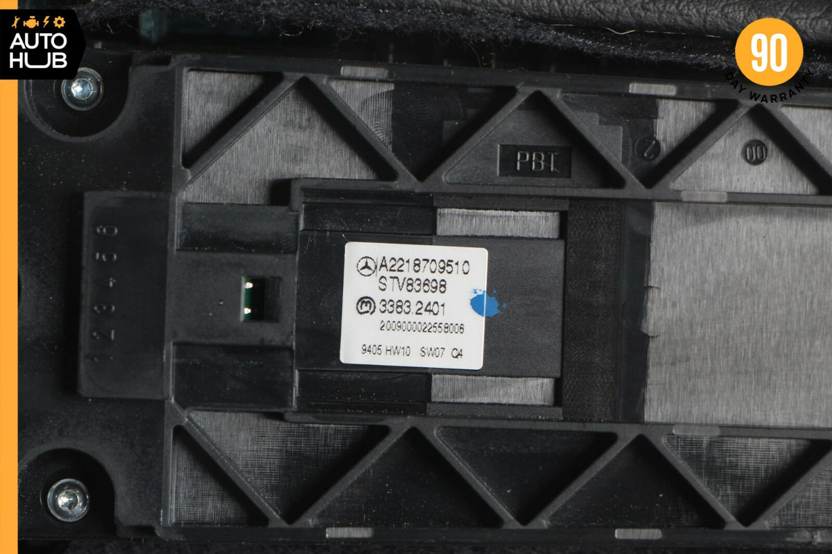 10-13 Mercedes W221 S400 S550 Rear Left Driver Window Control Switch Black OEM - photo 11