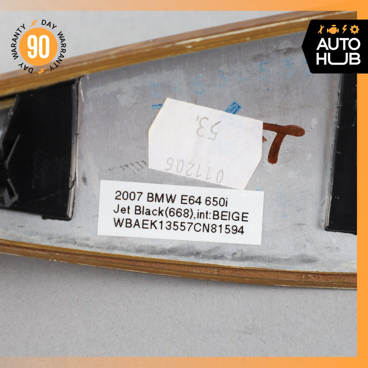 04-10 BMW E64 650i Rear Left Side Interior Door Molding Trim Wood OEM 71k - photo 10